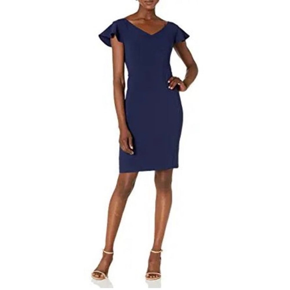 Lark & Ro NWT Flutter Sleeve Double V Neck 14